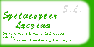 szilveszter laczina business card